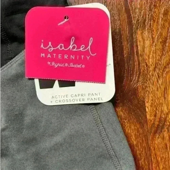 NWT Isabel Maternity Active Capri Pant + Crossover Panel Size XS - Picture 2 of 7